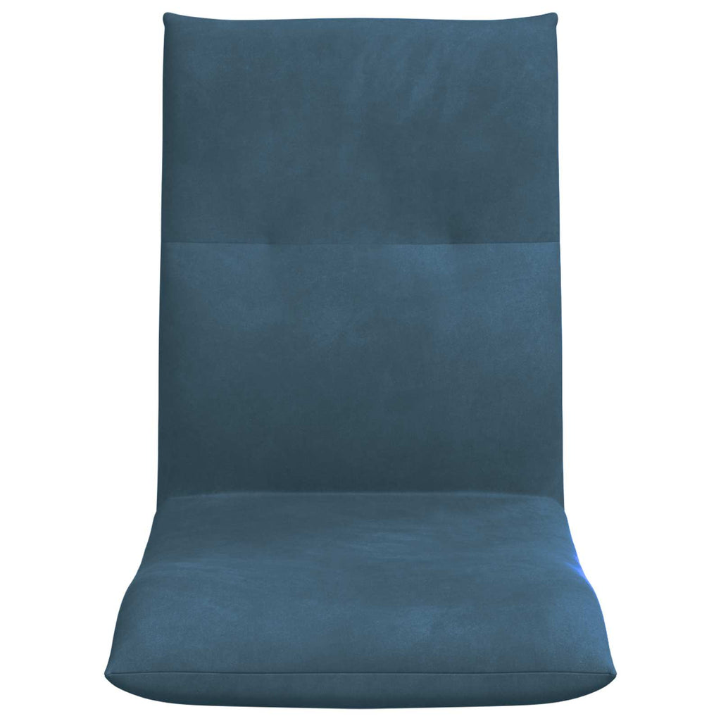 Verstellbarer Fußsessel Blau Samt