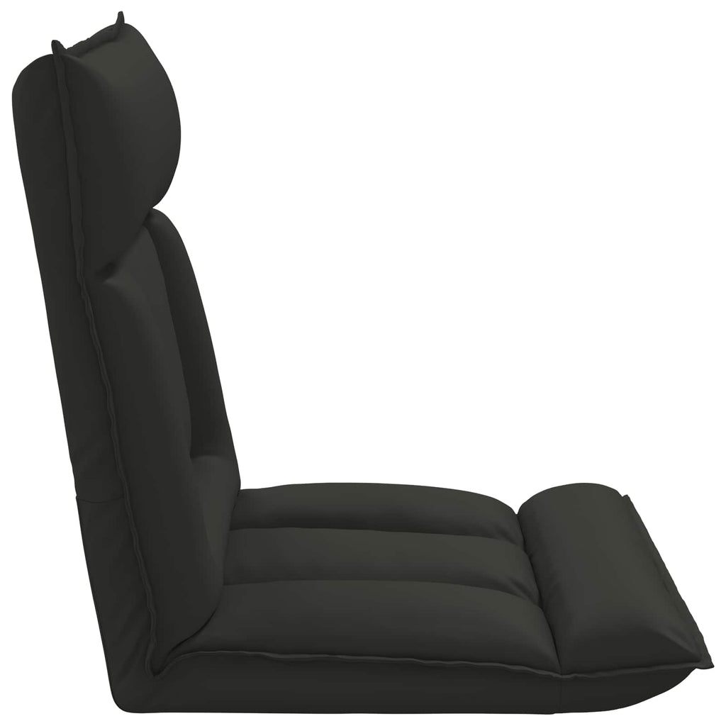 Verstellbarer Fußsessel Schwarz Kunstleder