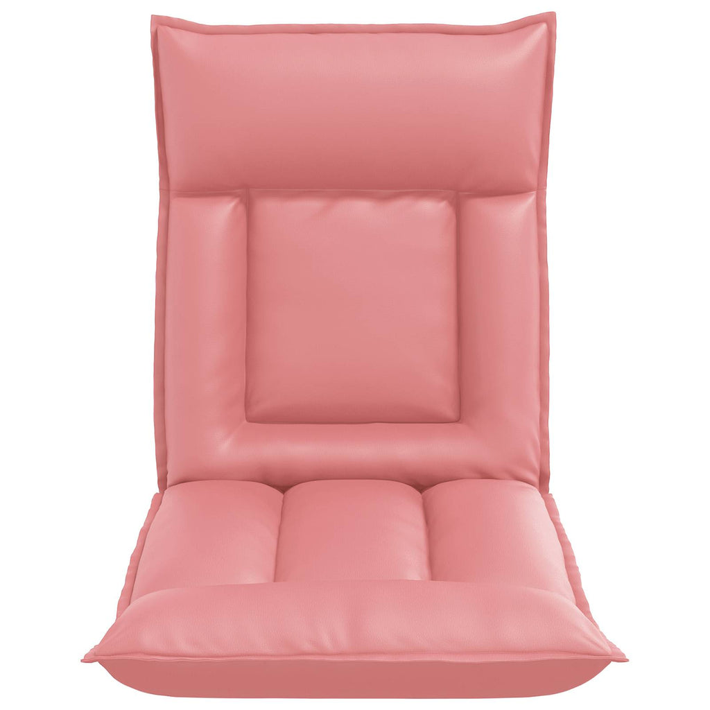 Verstellbarer Fußsessel Rosa Kunstleder
