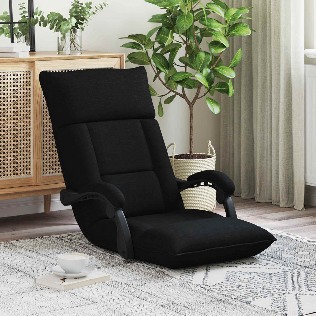 Verstellbarer Fußsessel Schwarz Stoff
