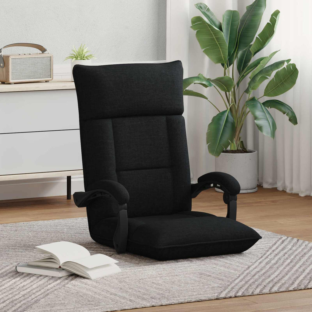 Verstellbarer Fußsessel Schwarz Stoff