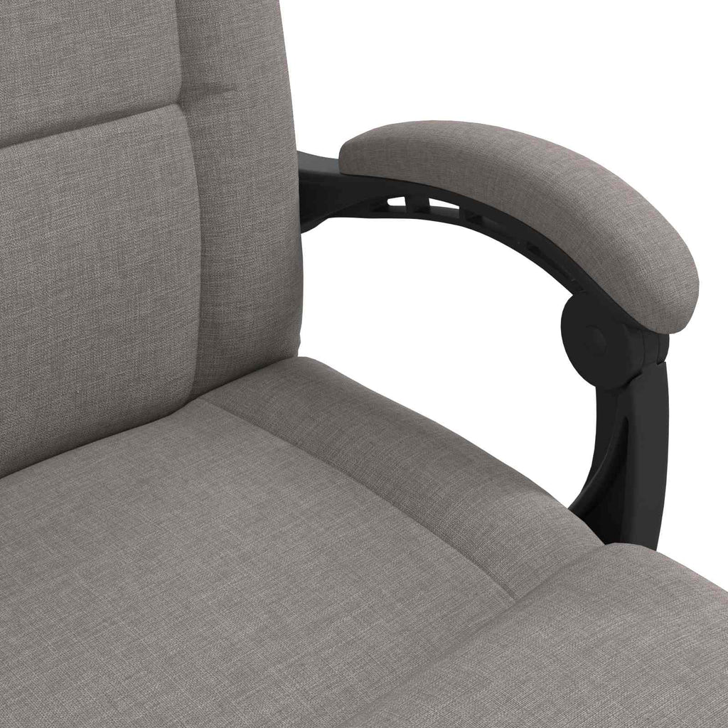 Verstellbarer Fußsessel Taupe Stoff