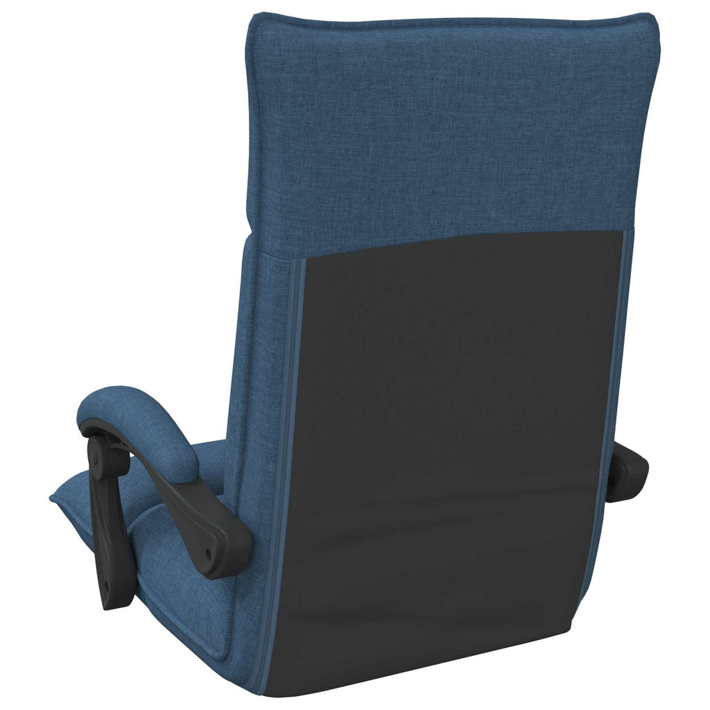 Verstellbarer Fußsessel Blau Stoff