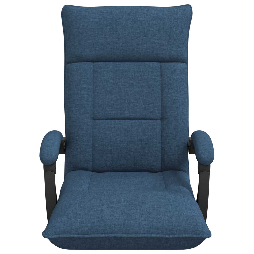 Verstellbarer Fußsessel Blau Stoff
