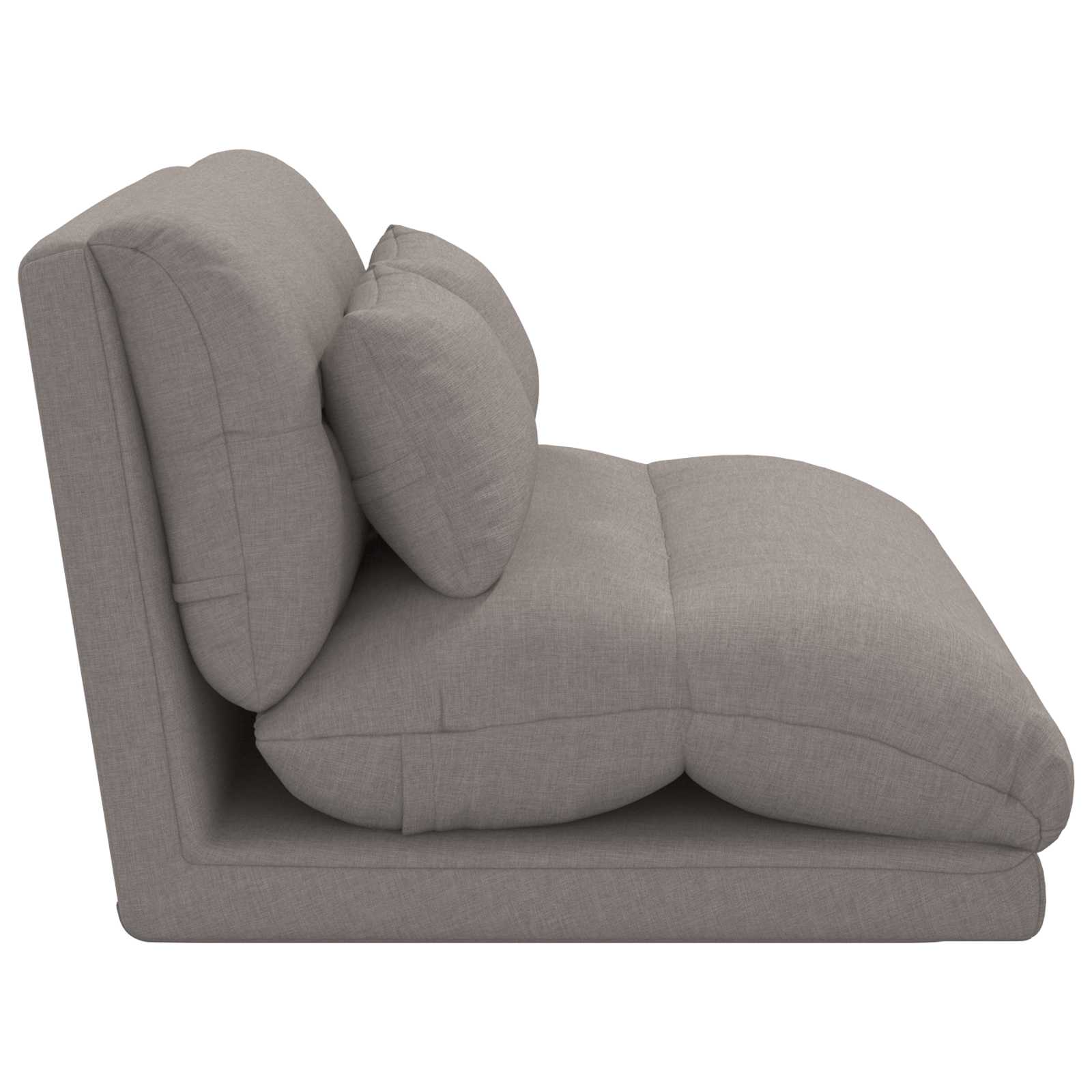 Verstellbarer Fußsessel Taupe Stoff