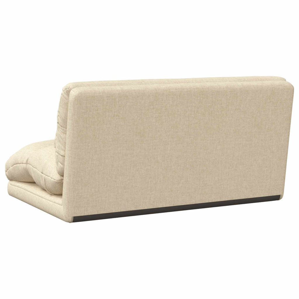 Verstellbarer Fußsessel Creme Stoff