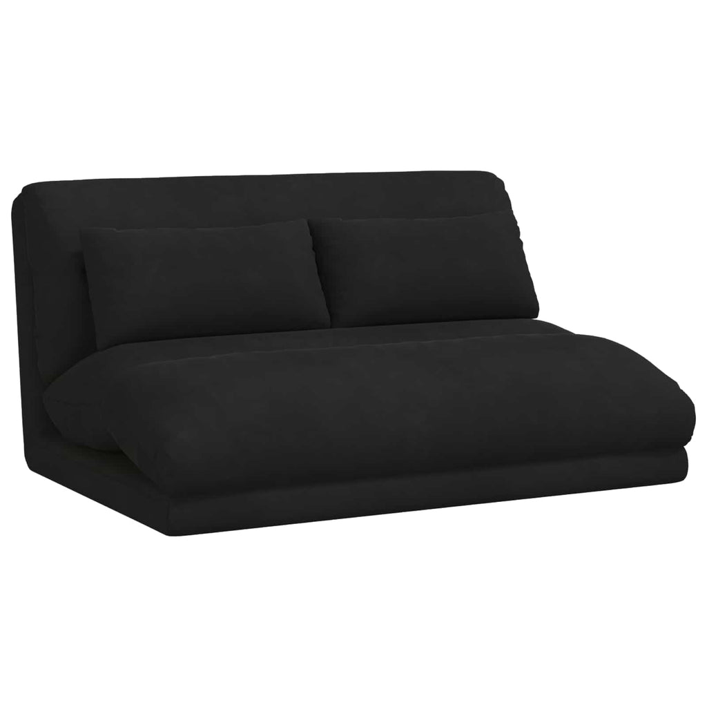 Verstellbarer Fußsessel Schwarz Samt