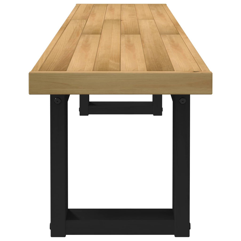 Esstischbank NOAIN 160 x 41 x 45 cm Massives Kiefernholz Natur
