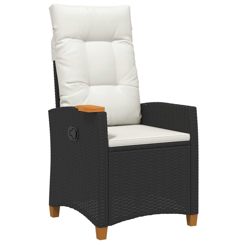 Liegestuhl mit Teeteller 62 x 64 x 112 cm Poly-Rattan