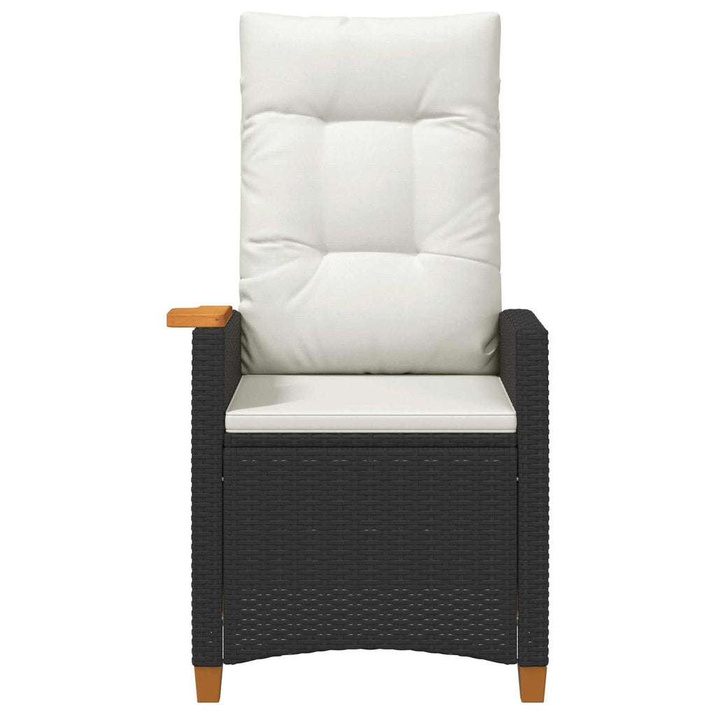Liegestuhl mit Teeteller 62 x 64 x 112 cm Poly-Rattan