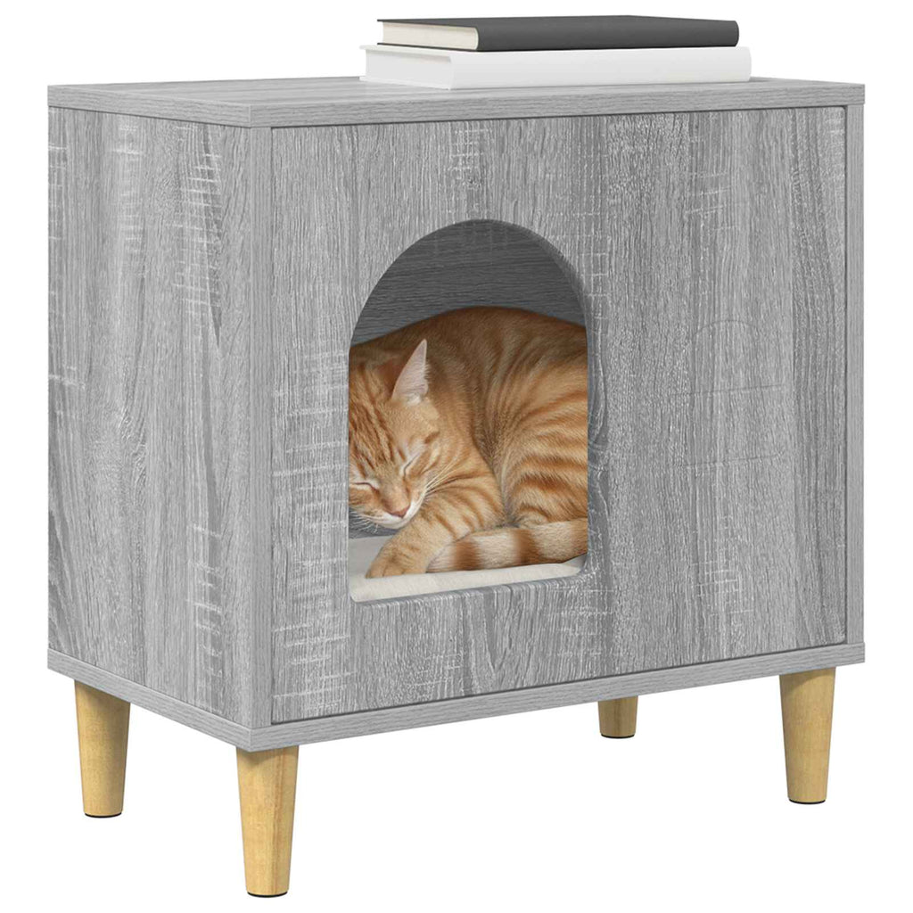 Katzenhaus Graues Sonoma 51 x 30 x 52 cm Holzwerkstoff