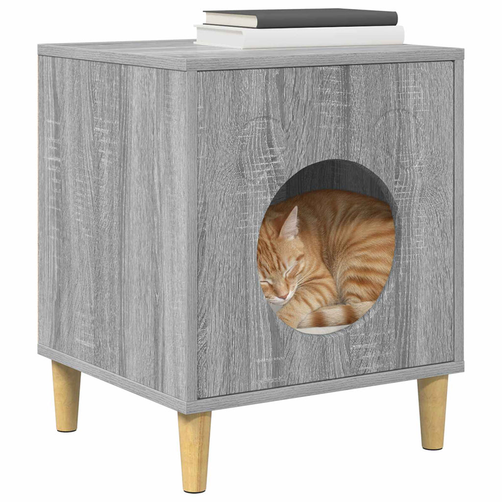 Katzenhaus Graues Sonoma 42,5 x 40 x 53 cm Holzwerkstoff