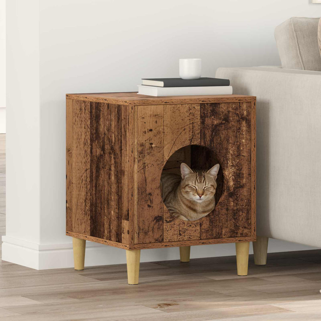 Katzenhaus Altholz 42,5 x 40 x 53 cm Holzwerkstoff