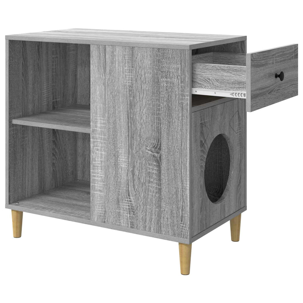 Katzenhaus Graues Sonoma 72 x 42,5 x 70 cm Holzwerkstoff
