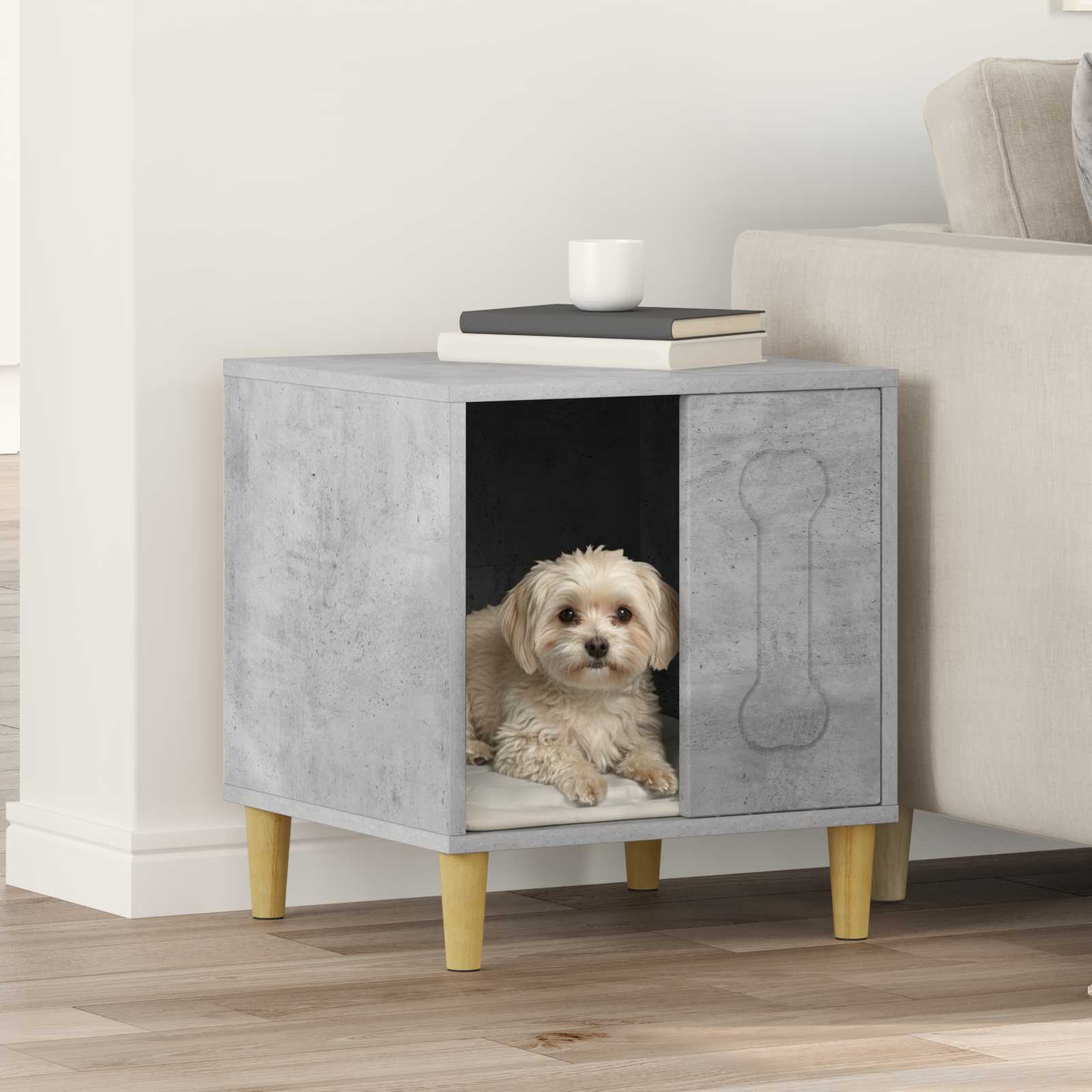 Hundehütte Beton 44 x 42 x 49 cm Holzwerkstoff