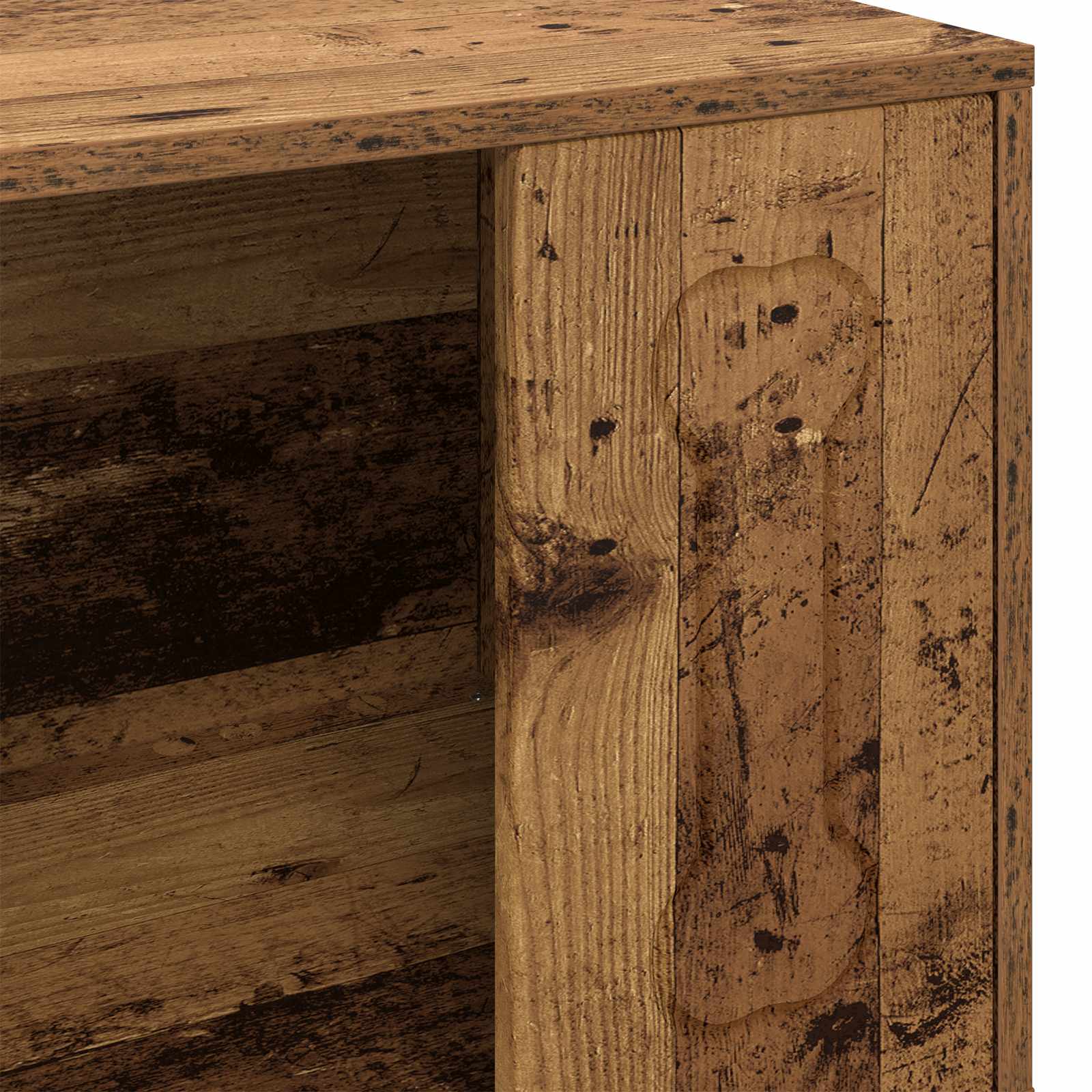 Hundehütte Altholz 44 x 42 x 49 cm Holzwerkstoff