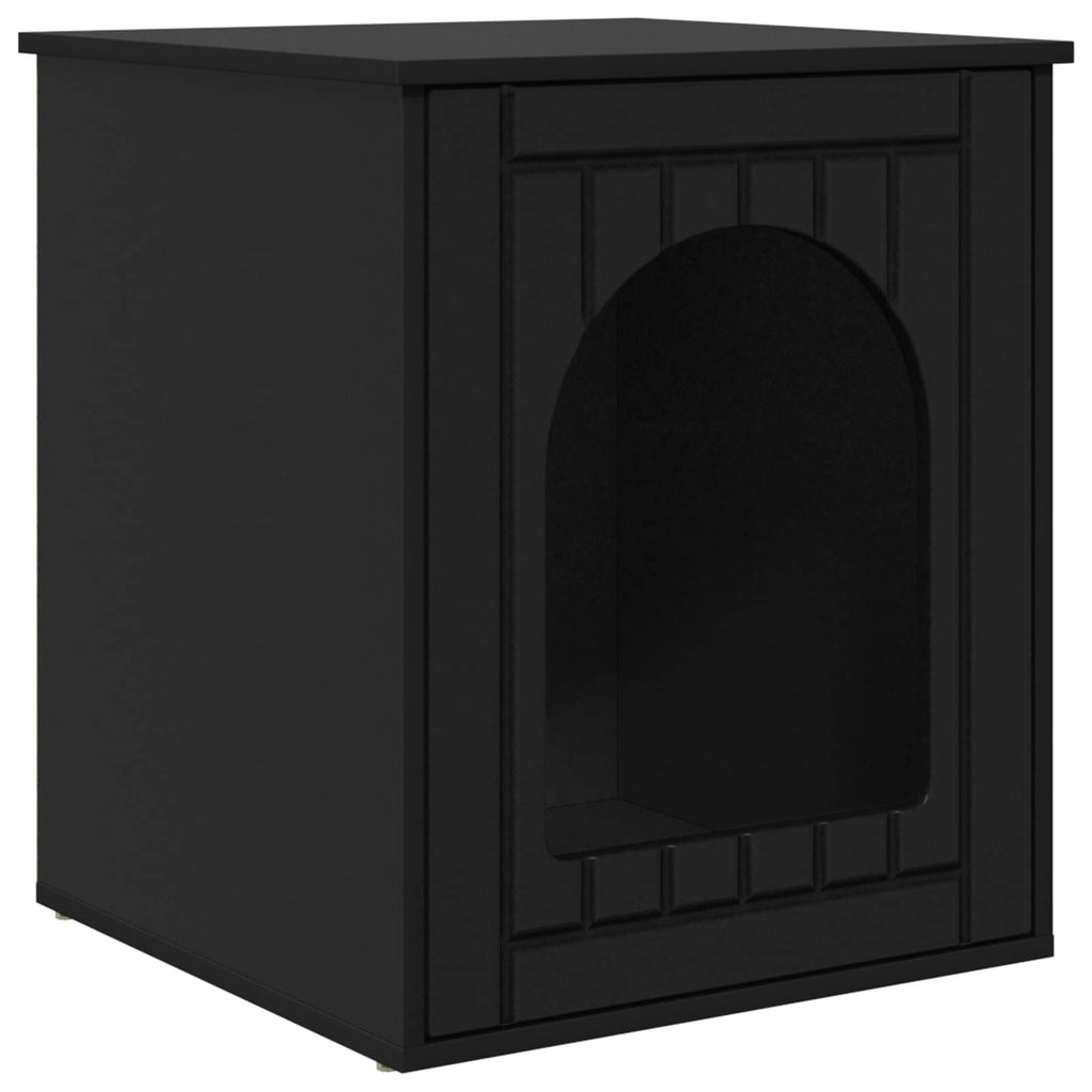 Katzenhaus Schwarz 53 x 52 x 62 cm Holzwerkstoff