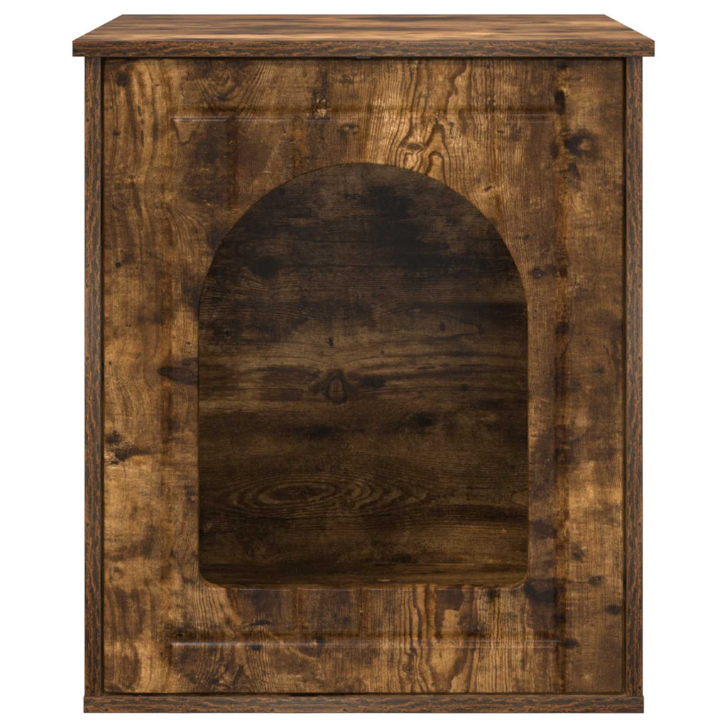 Katzenhaus Geräucherte Eiche 53 x 52 x 62 cm Holzwerkstoff