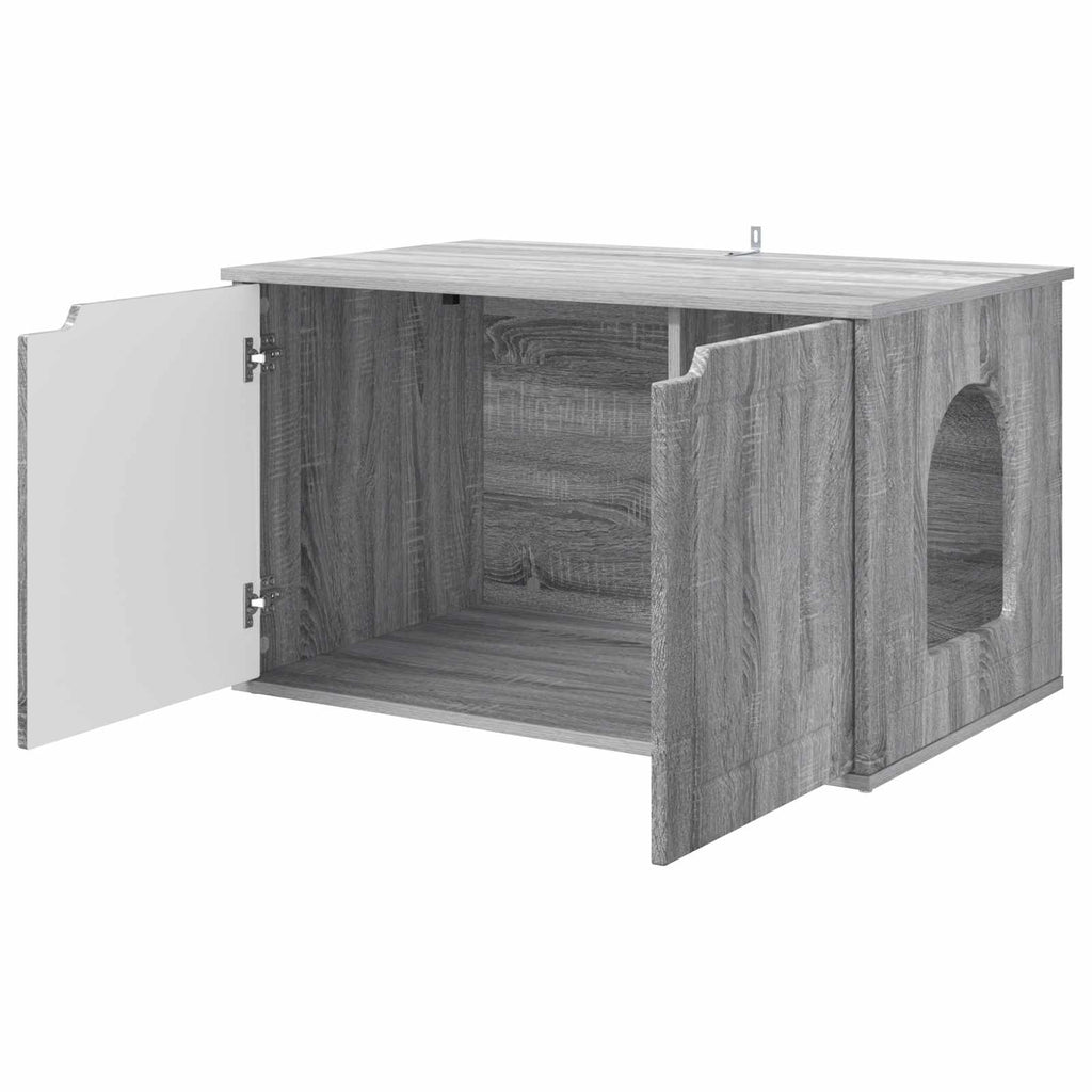 Katzenhaus Graues Sonoma 85 x 55 x 50,5 cm Holzwerkstoff