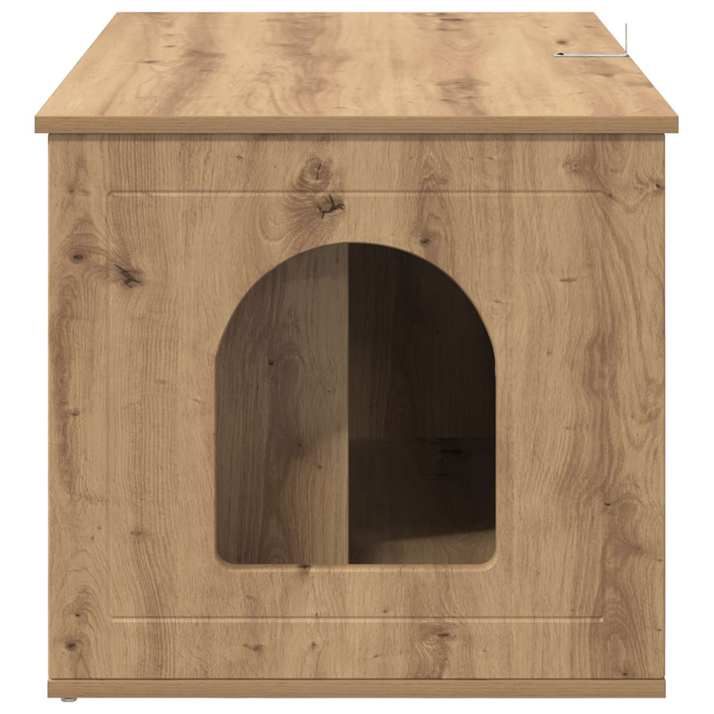 Katzenhaus Kunsthandwerk Eiche 85 x 55 x 50,5 cm Holzwerkstoff