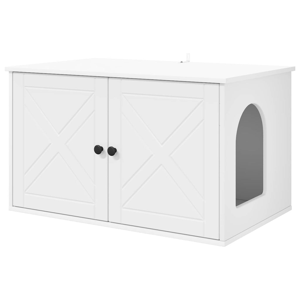 Katzenhaus Weiß 85 x 55 x 50,5 cm Holzwerkstoff