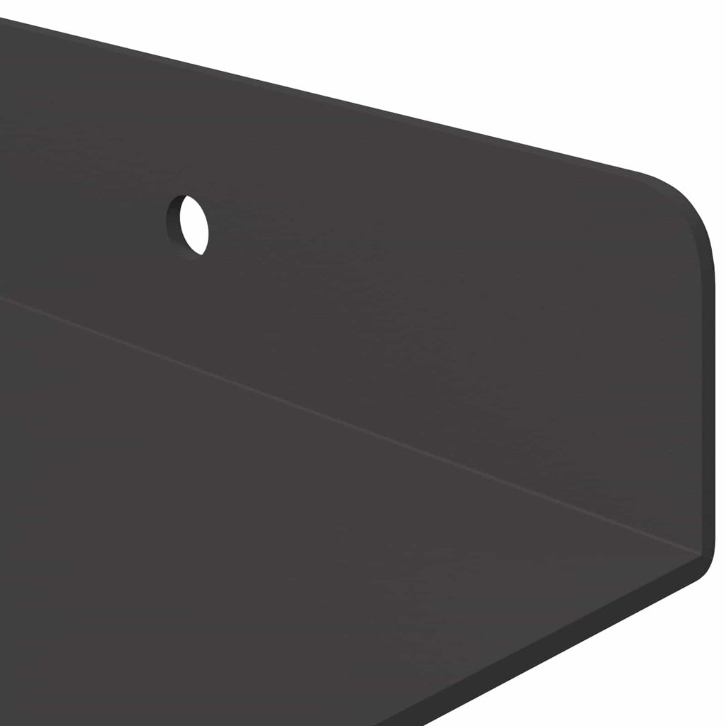 Schwebendes Regal 3 pcs Schwarz 40 x 9 x 2,5 cm Stahl