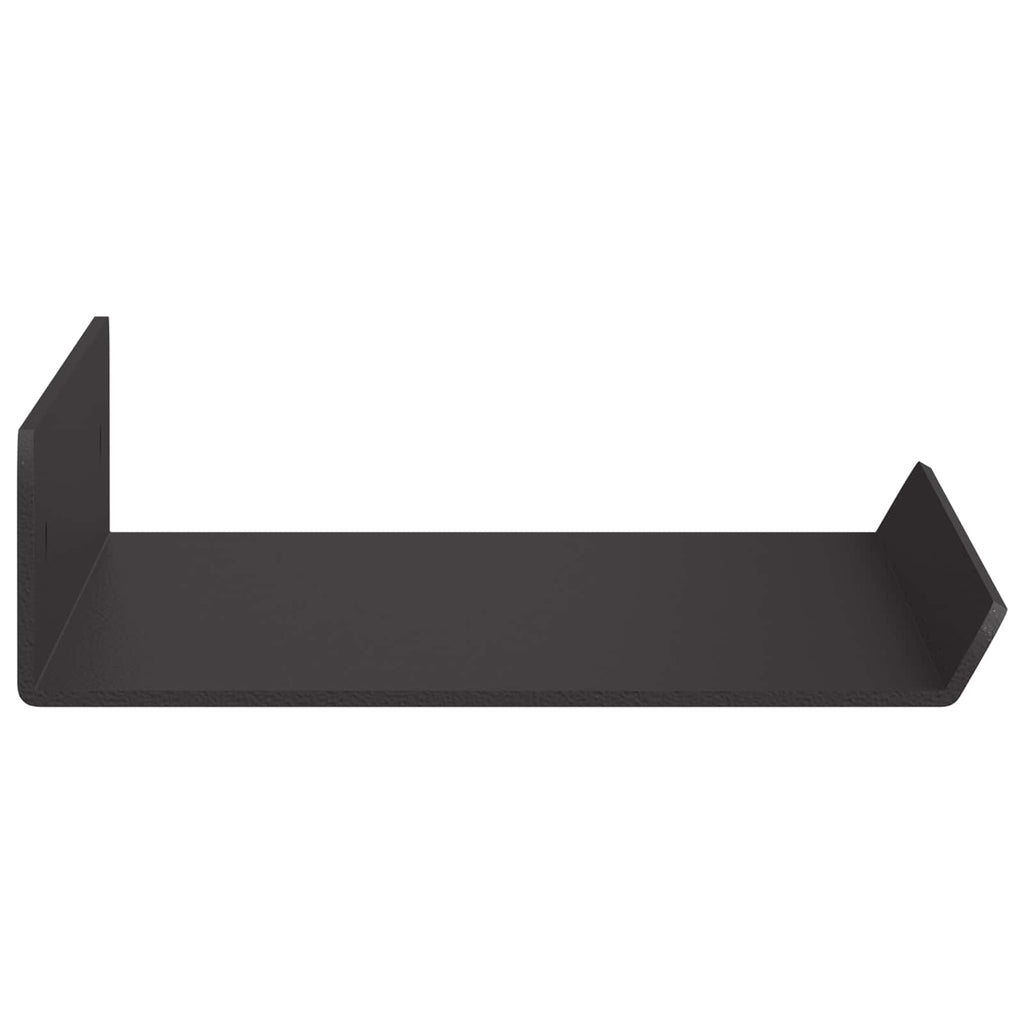 Schwebendes Regal 3 pcs Schwarz 40 x 9 x 2,5 cm Stahl