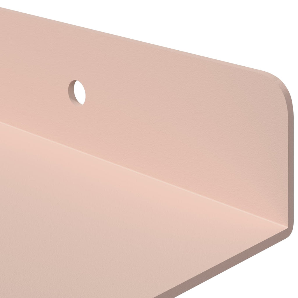 Schwebendes Regal Wandmontiert 3 pcs Rosa 40 x 9 x 2,5 cm Stahl