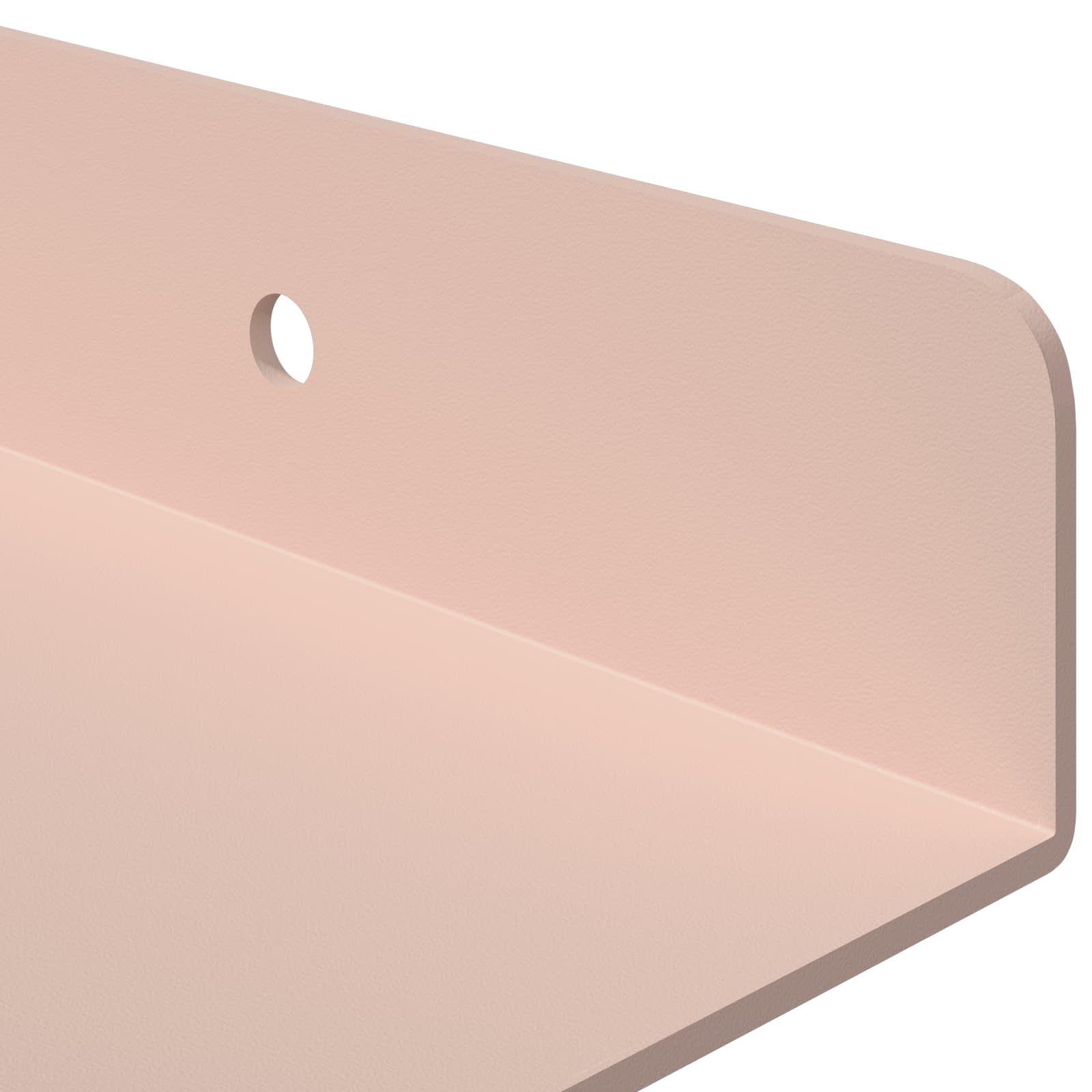 Schwebendes Regal Wandmontiert 3 pcs Rosa 40 x 9 x 2,5 cm Stahl