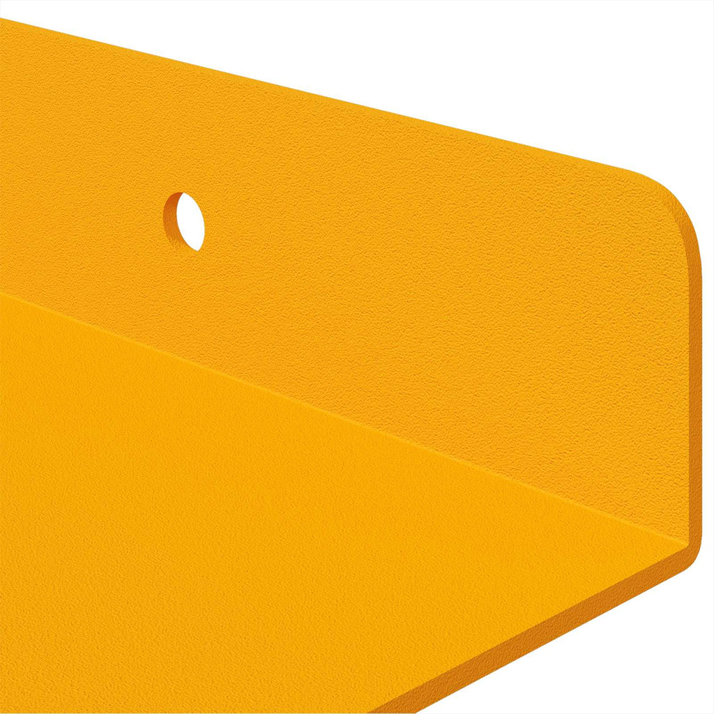 Schwebendes Regal 3 pcs Senfgelb 40 x 9 x 2,5 cm Stahl