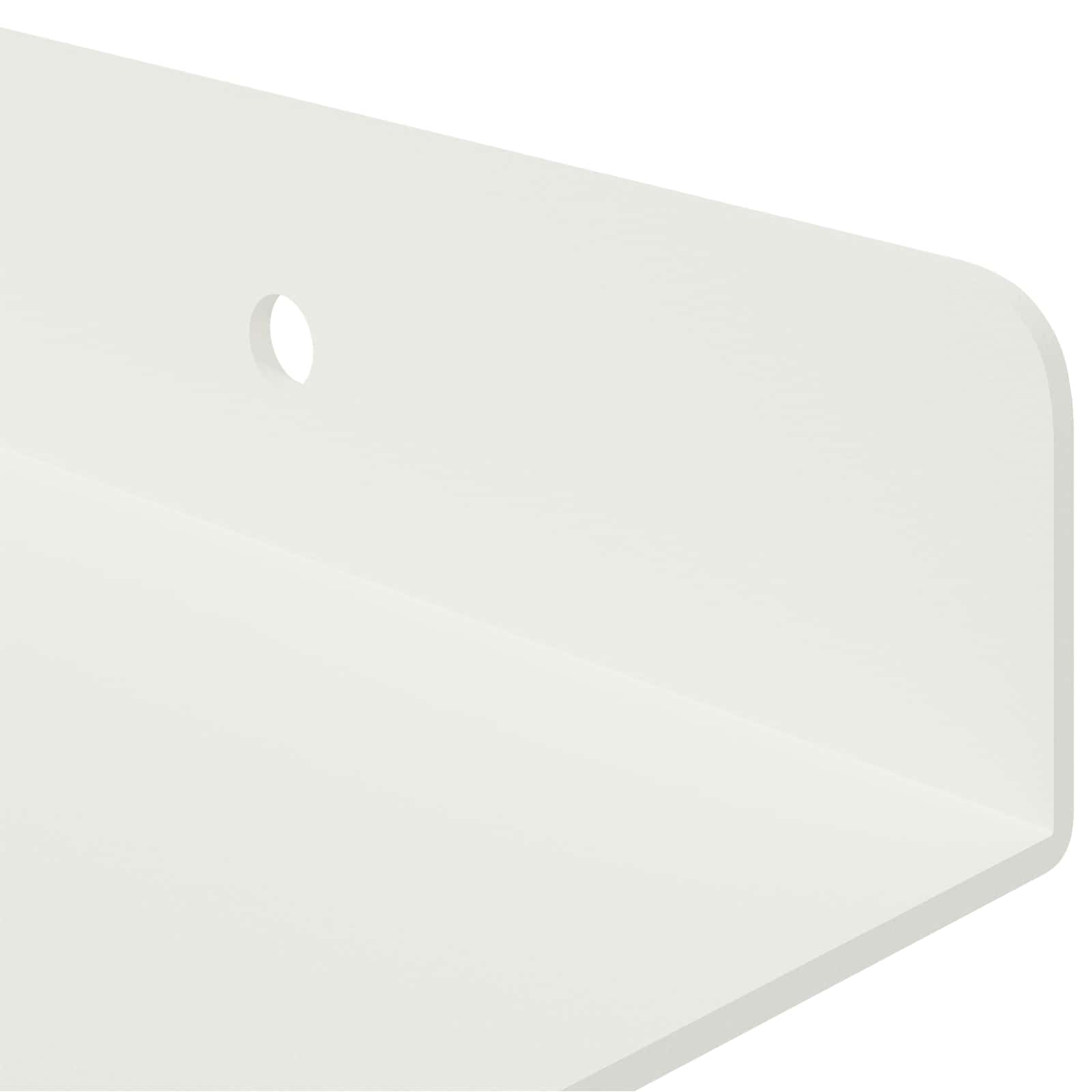 Schwebendes Regal Wandmontiert 3 pcs Weiß 40 x 9 x 2,5 cm Stahl