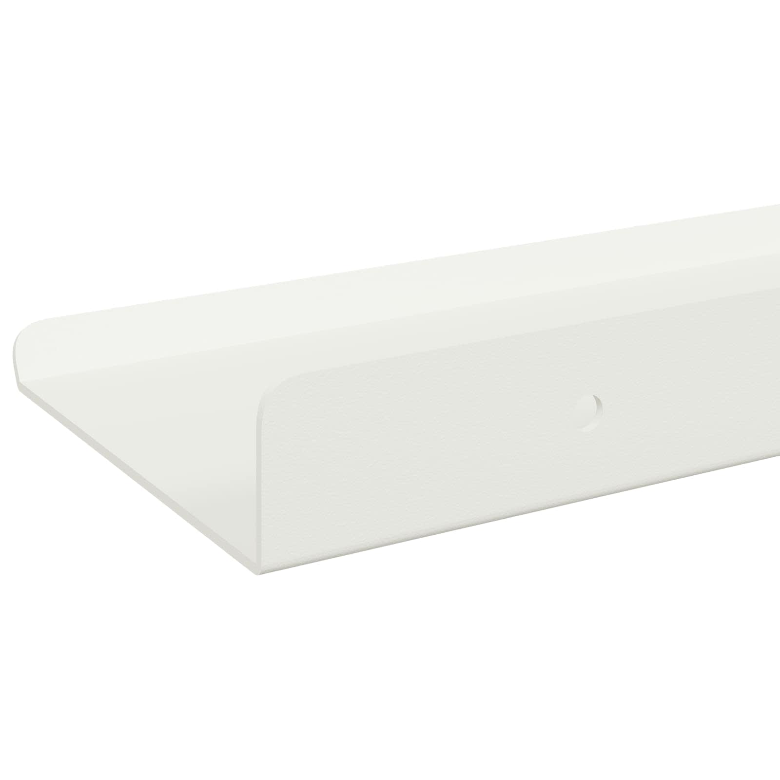 Schwebendes Regal Wandmontiert 3 pcs Weiß 40 x 9 x 2,5 cm Stahl