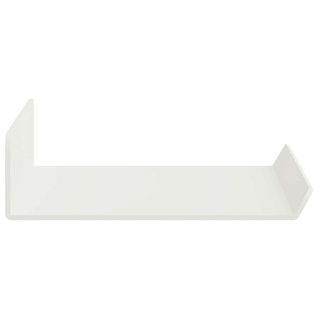 Schwebendes Regal Wandmontiert 3 pcs Weiß 40 x 9 x 2,5 cm Stahl