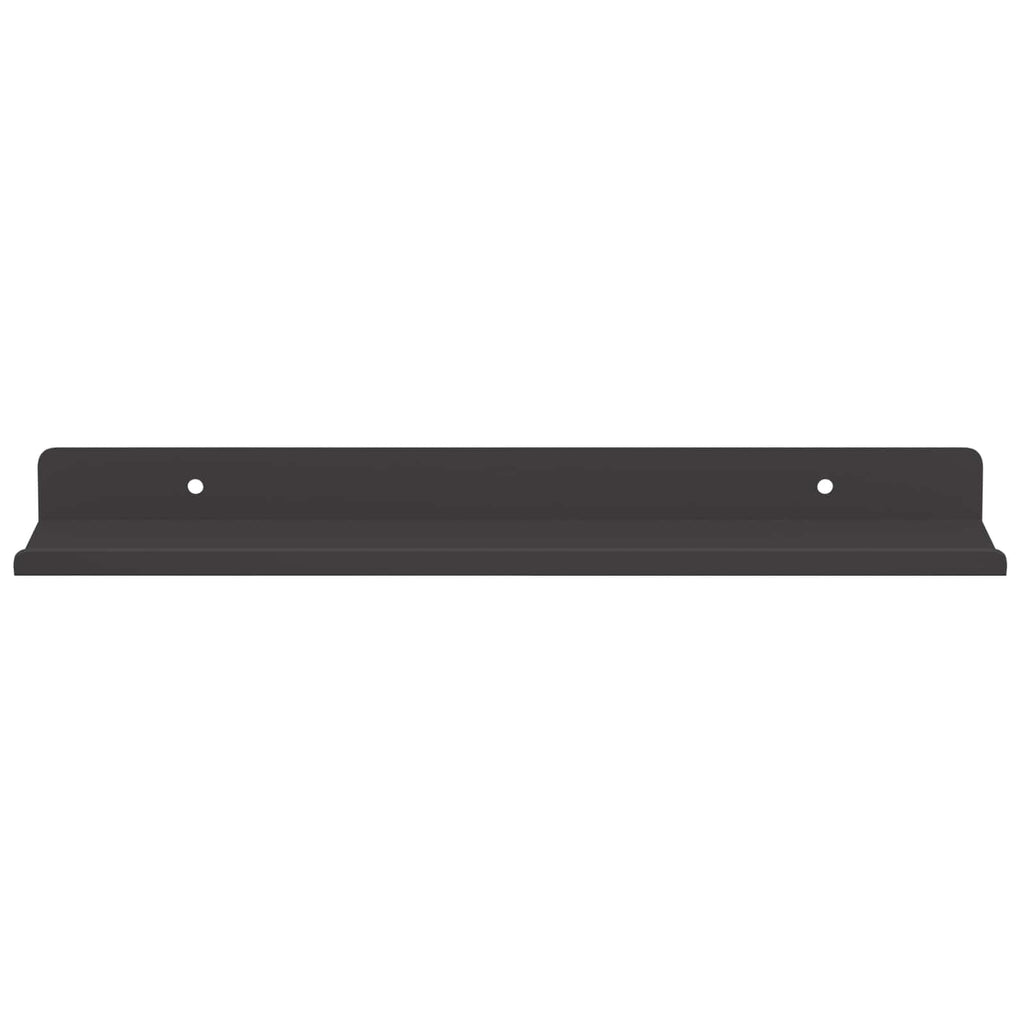 Schwebendes Regal 2 pcs Schwarz 30 x 9 x 2,5 cm Stahl