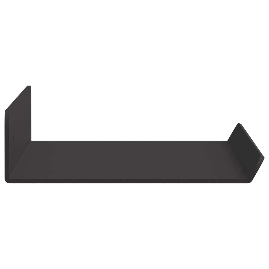 Schwebendes Regal 2 pcs Schwarz 30 x 9 x 2,5 cm Stahl