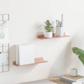 Schwebendes Regal Wandmontiert 2 pcs Rosa 30 x 9 x 2,5 cm Stahl