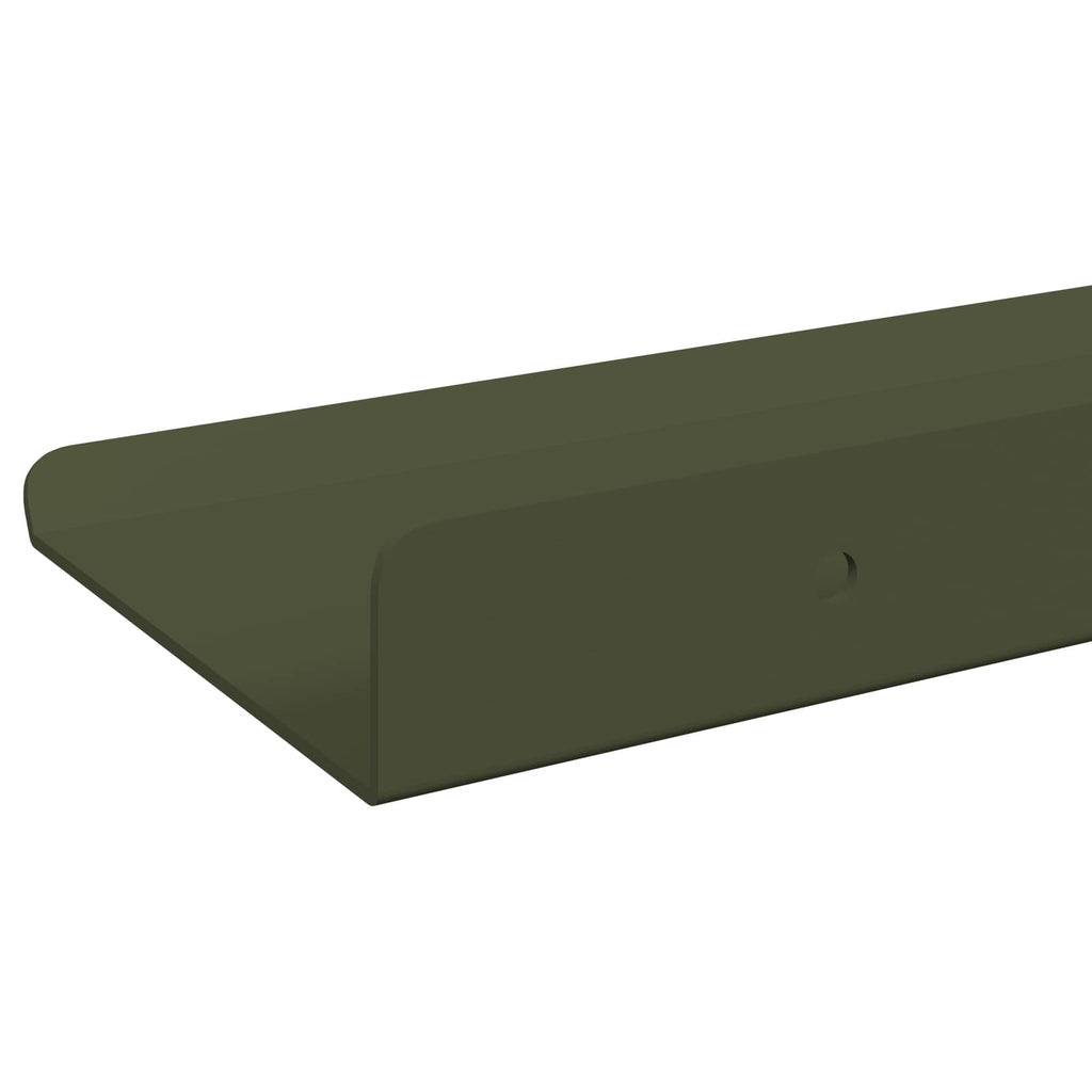 Schwebendes Regal 2 pcs Olive Grün 30 x 9 x 2,5 cm Stahl