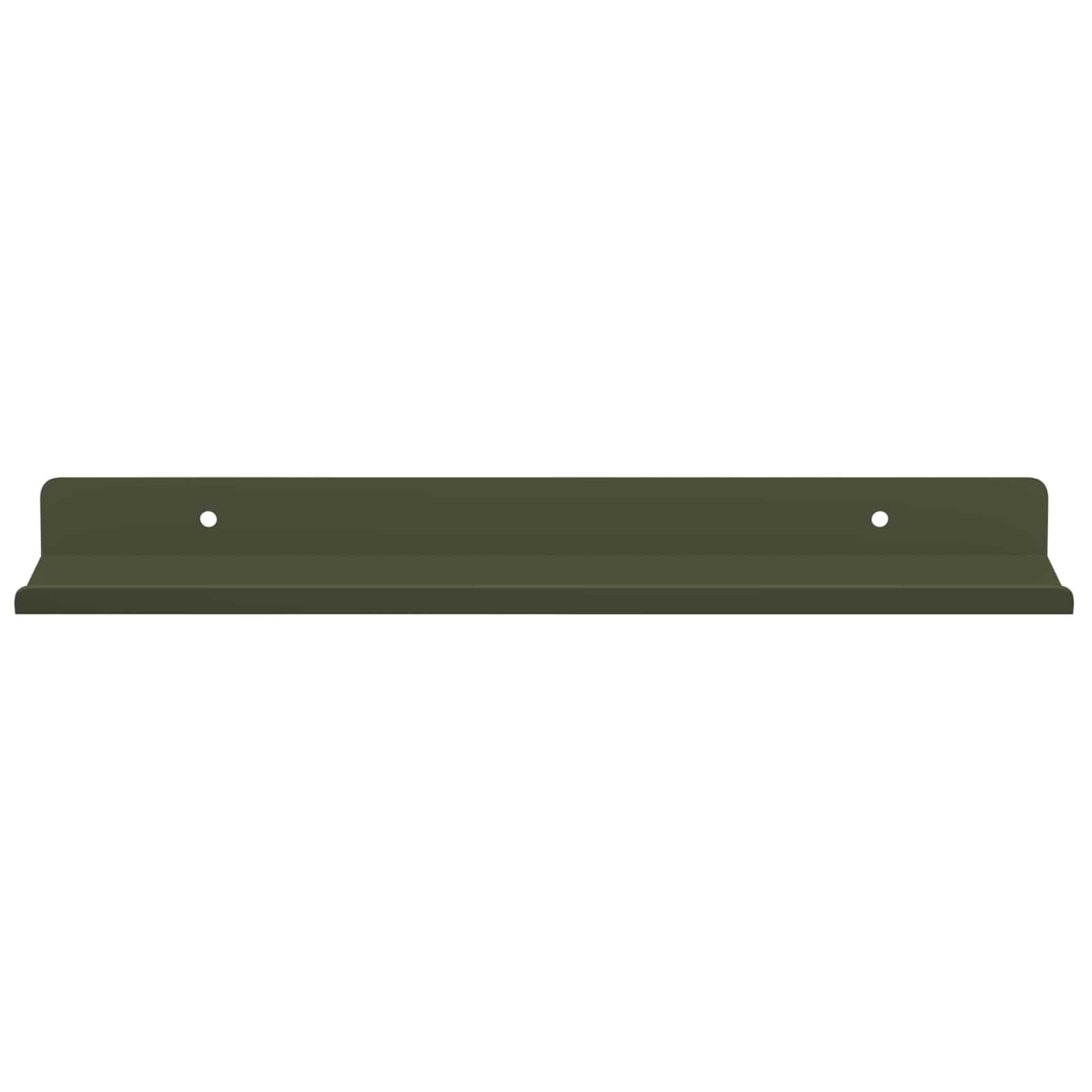 Schwebendes Regal 2 pcs Olive Grün 30 x 9 x 2,5 cm Stahl