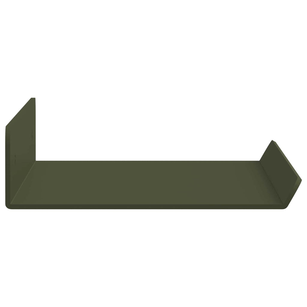 Schwebendes Regal 4 pcs Olive Grün 30 x 9 x 2,5 cm Stahl