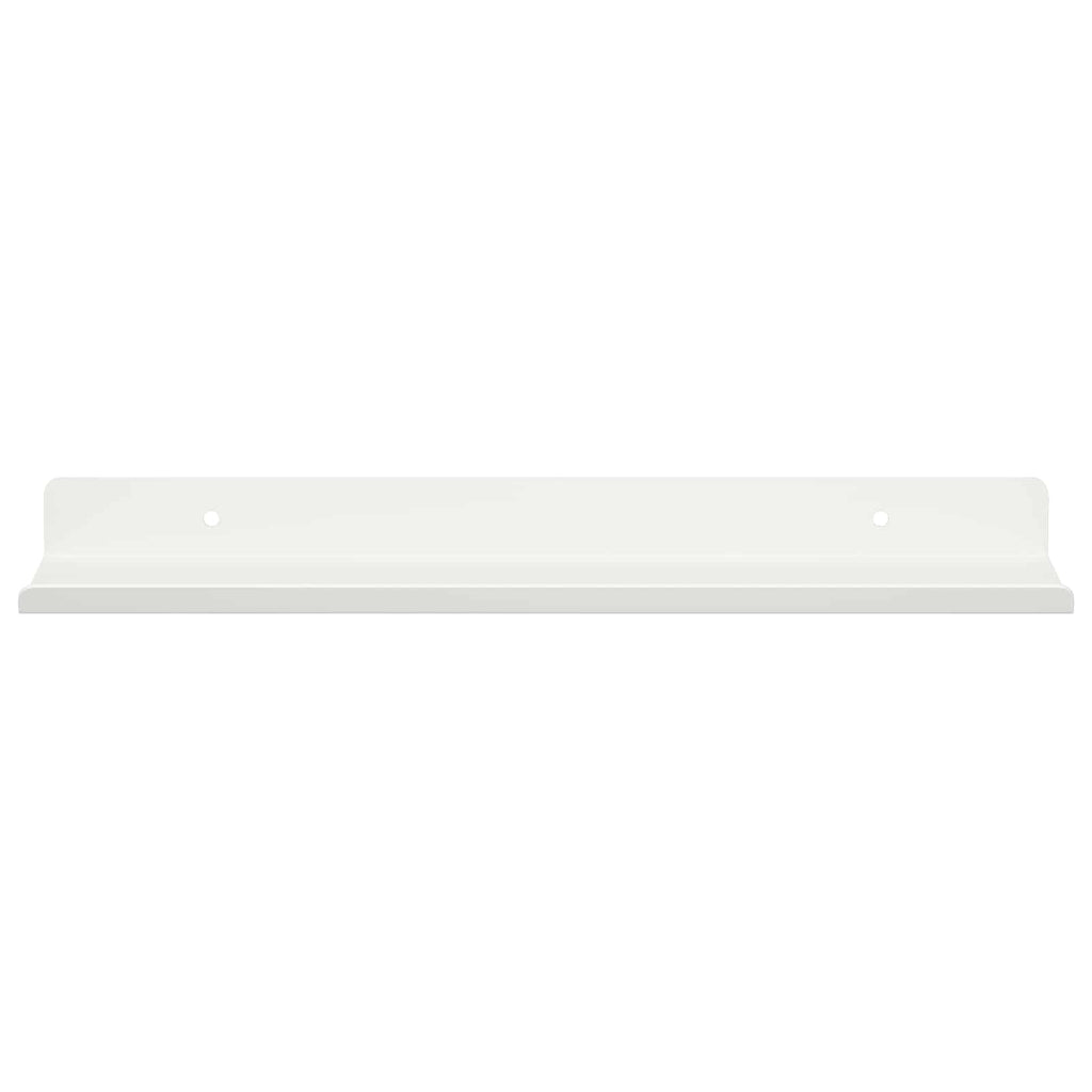 Schwebendes Regal Wandmontiert 2 pcs Weiß 30 x 9 x 2,5 cm Stahl