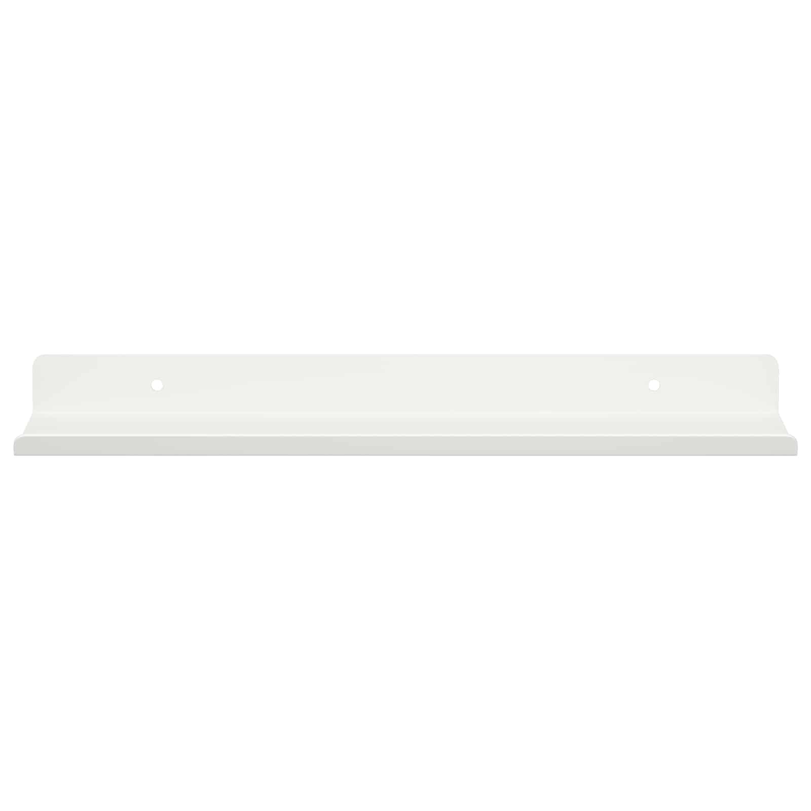 Schwebendes Regal Wandmontiert 2 pcs Weiß 30 x 9 x 2,5 cm Stahl
