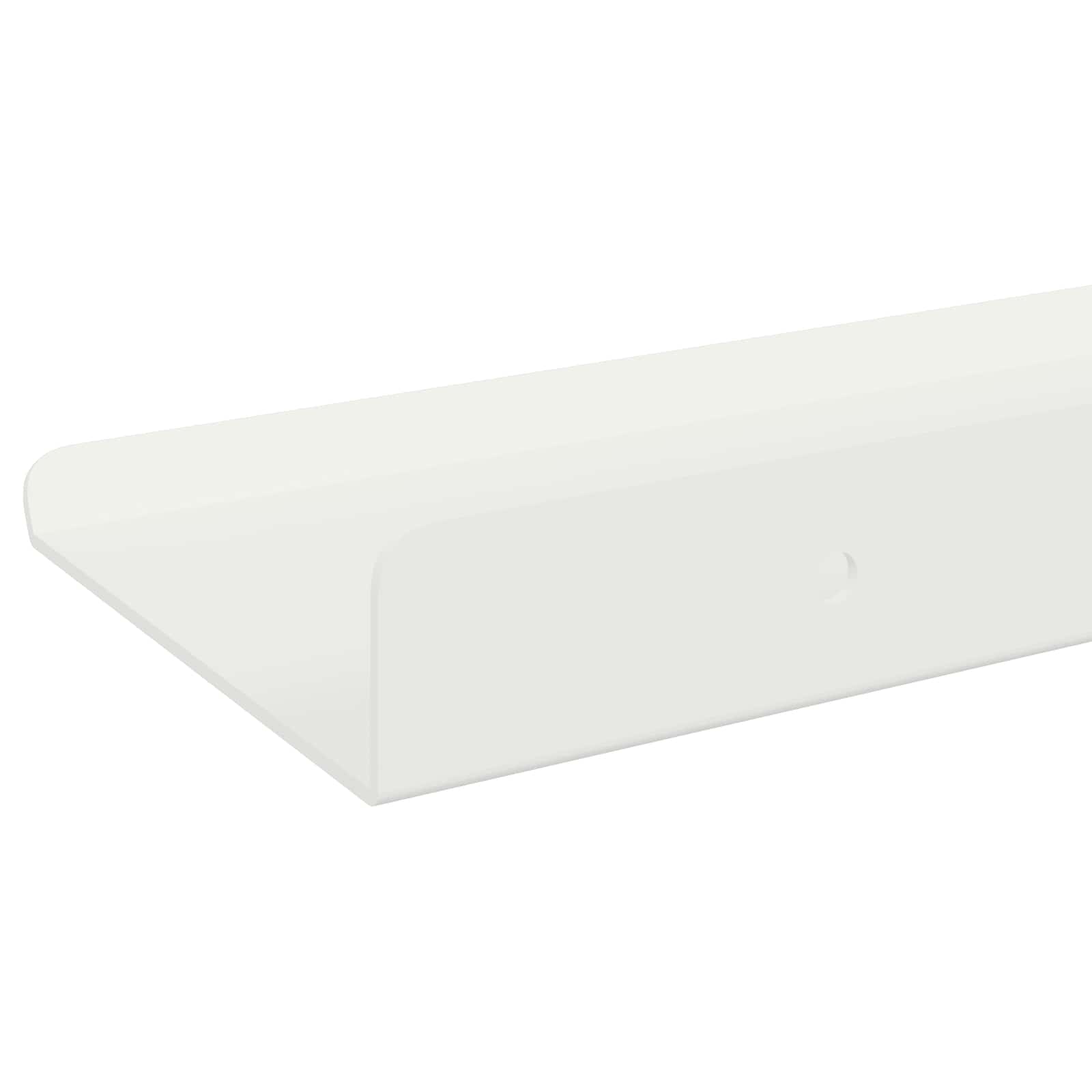 Schwebendes Regal Wandmontiert 4 pcs Weiß 30 x 9 x 2,5 cm Stahl