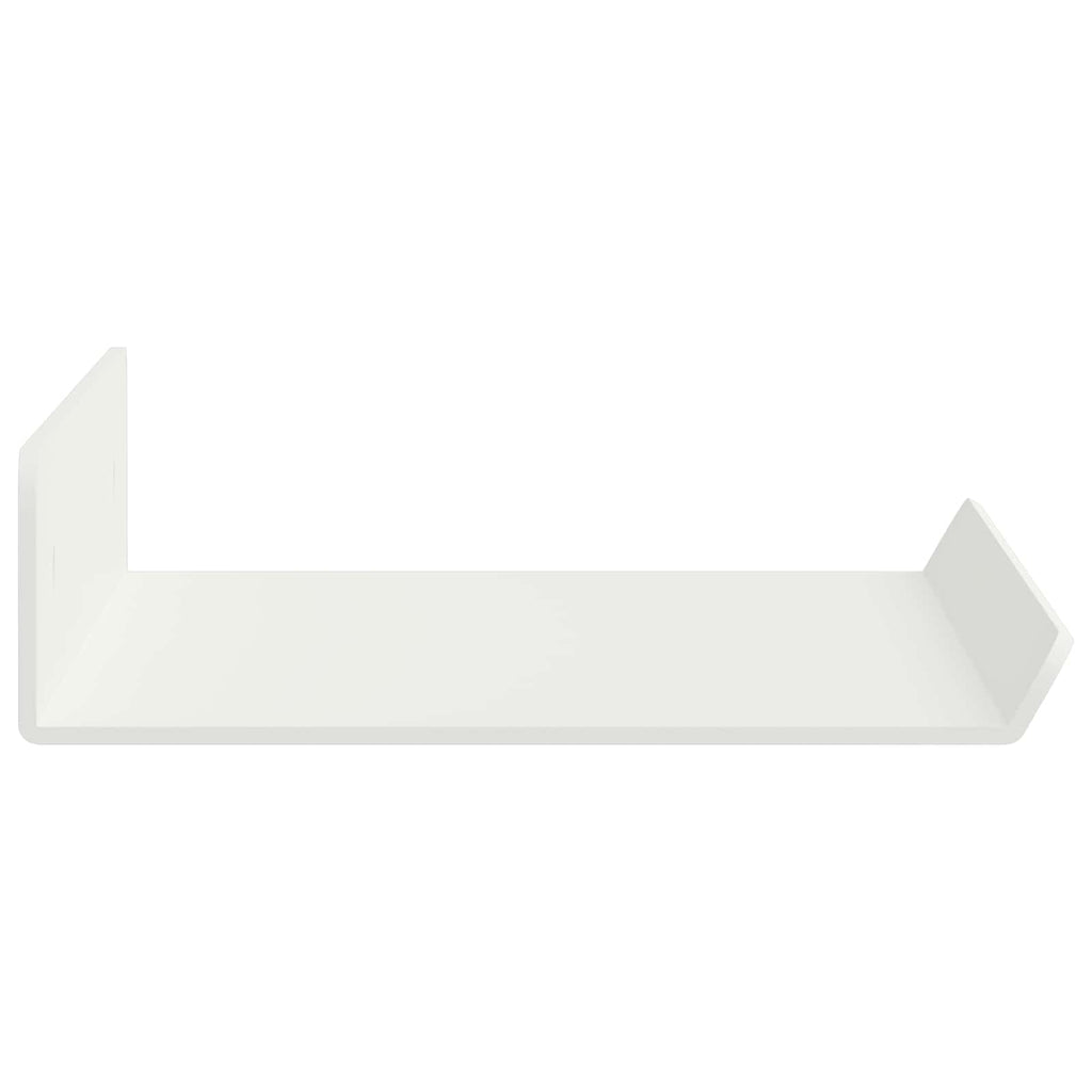 Schwebendes Regal Wandmontiert 4 pcs Weiß 30 x 9 x 2,5 cm Stahl