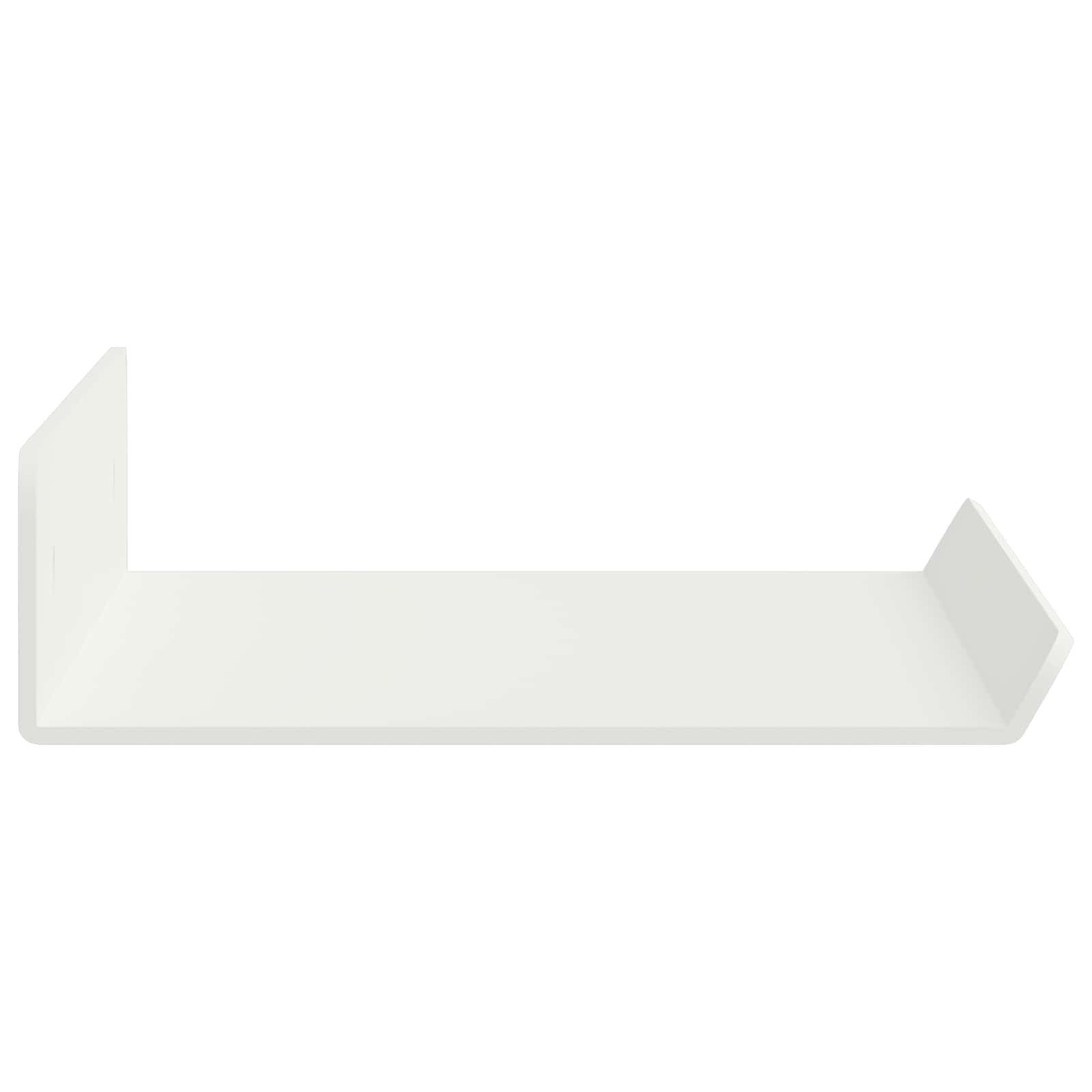 Schwebendes Regal Wandmontiert 4 pcs Weiß 30 x 9 x 2,5 cm Stahl