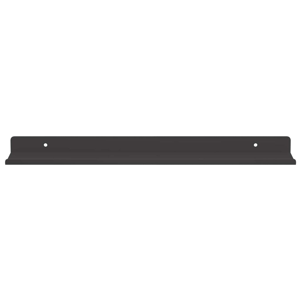 Schwebendes Regal 2 pcs Schwarz 40 x 8,5 x 2,5 cm Stahl