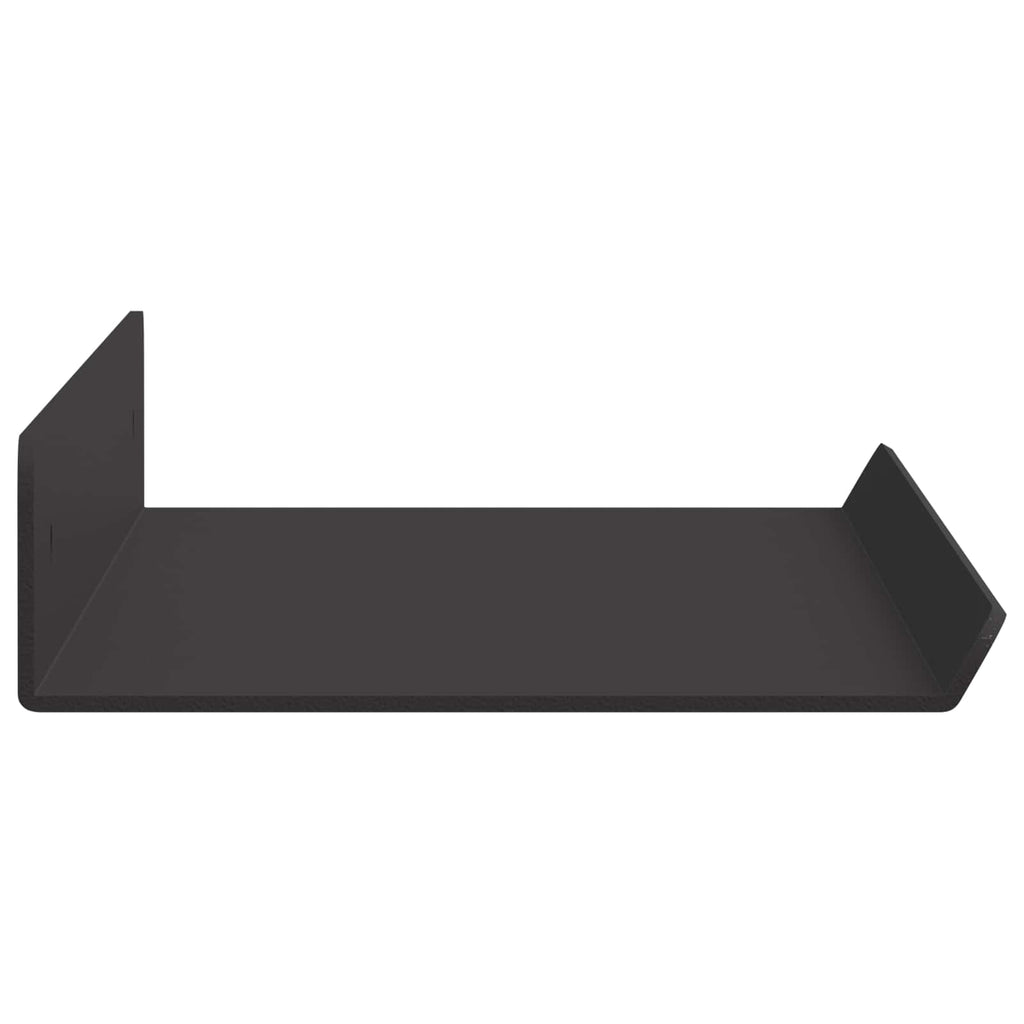 Schwebendes Regal 2 pcs Schwarz 40 x 8,5 x 2,5 cm Stahl
