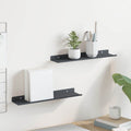 Schwebendes Regal 2 pcs Anthrazit 40 x 8,5 x 2,5 cm Stahl