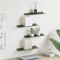 Schwebendes Regal 4 pcs Olive Grün 40 x 8,5 x 2,5 cm Stahl