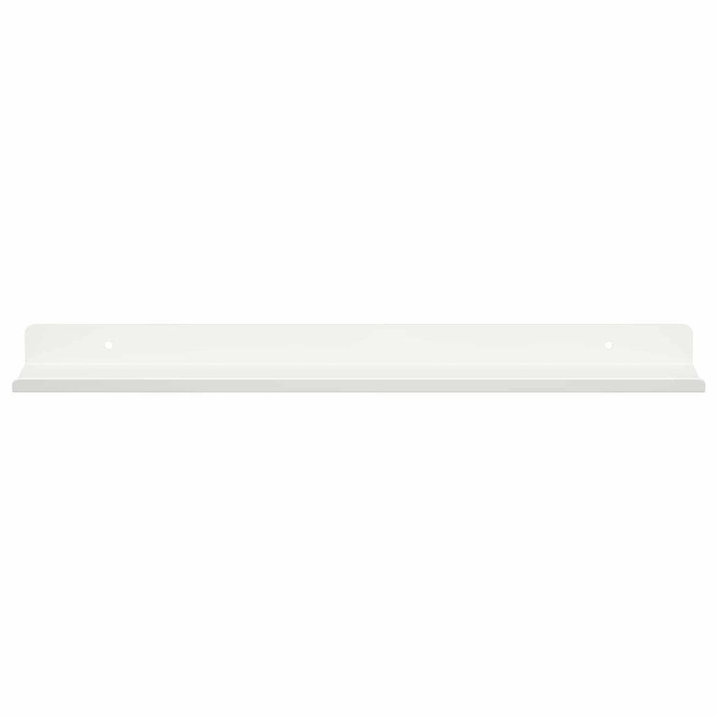 Schwebendes Regal 2 pcs Weiß 40 x 8,5 x 2,5 cm Stahl