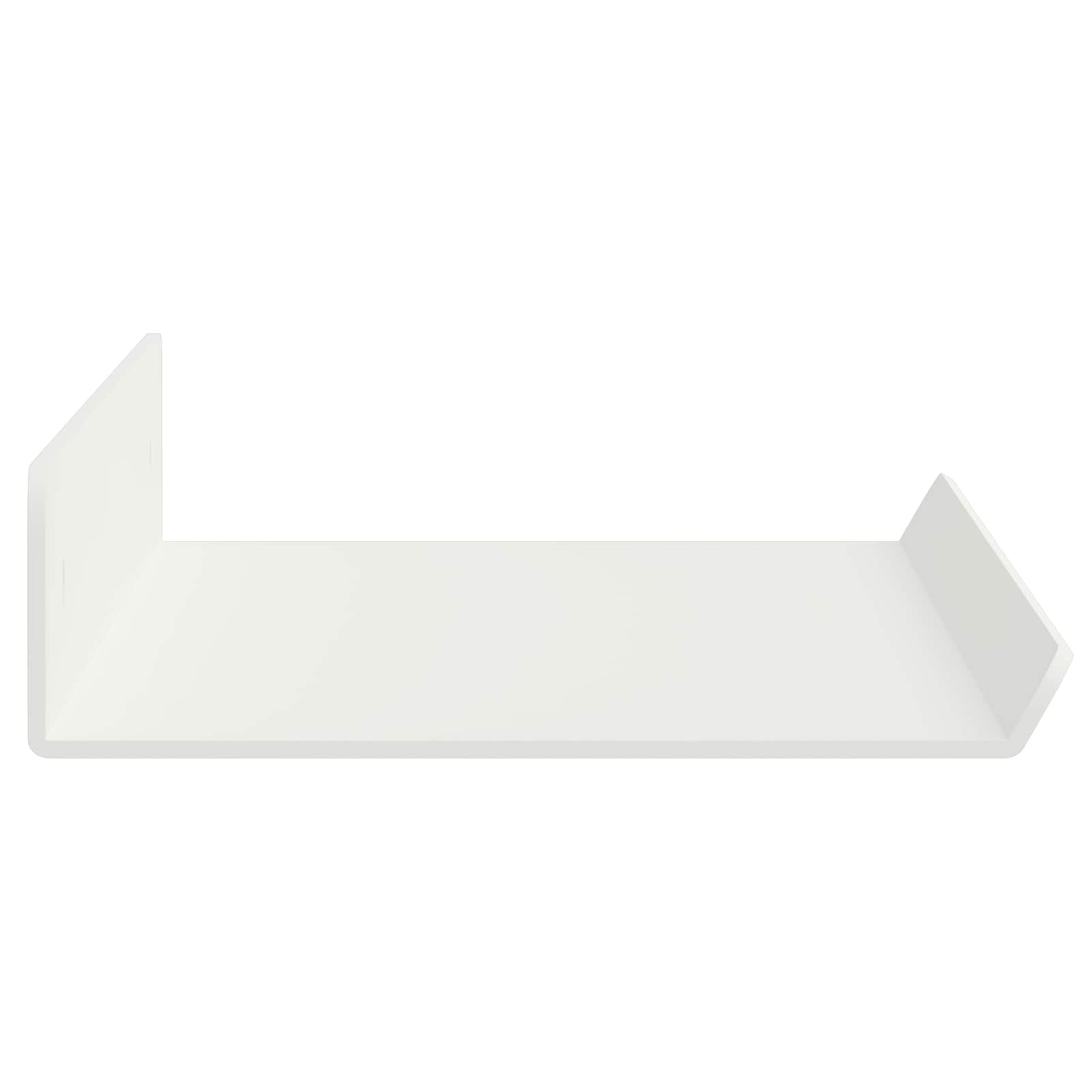 Schwebendes Regal 4 pcs Weiß 40 x 8,5 x 2,5 cm Stahl